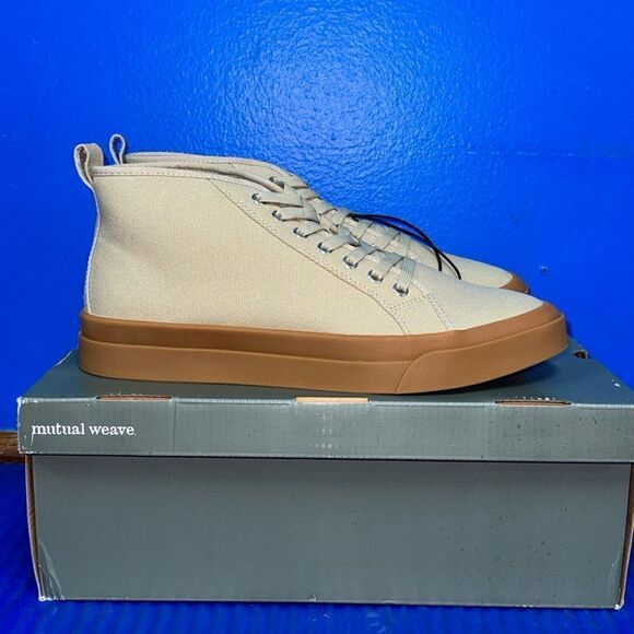 Size 11- Men’s Mutual Weave Casual Athletic Lace Up Freelon Tan Boot Shoes NEW - Picture 1 of 8
